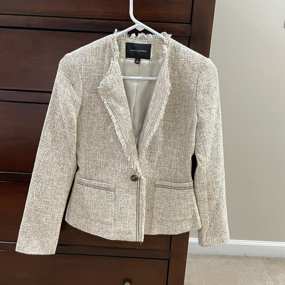 Banana Republic Factory Tweed Blazer